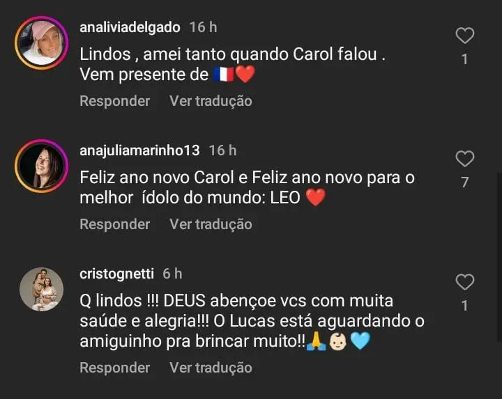 Comentários internautas - Foto: Instagram Leo Chagas