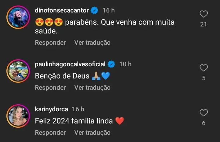 Comentários internautas - Foto: Instagram Leo Chagas