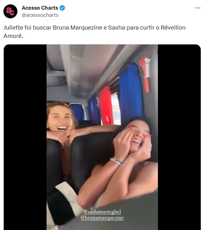 Juliette passou o ano novo com Bruna