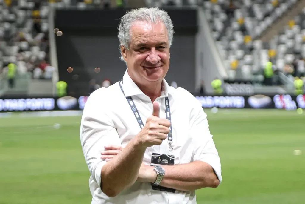Presidente do Atletico-MG Sergio Coelho antes da partida contra o Botafogo no estadio Arena MRV pelo campeonato Brasileiro A 2023. Gilson Lobo/AGIF