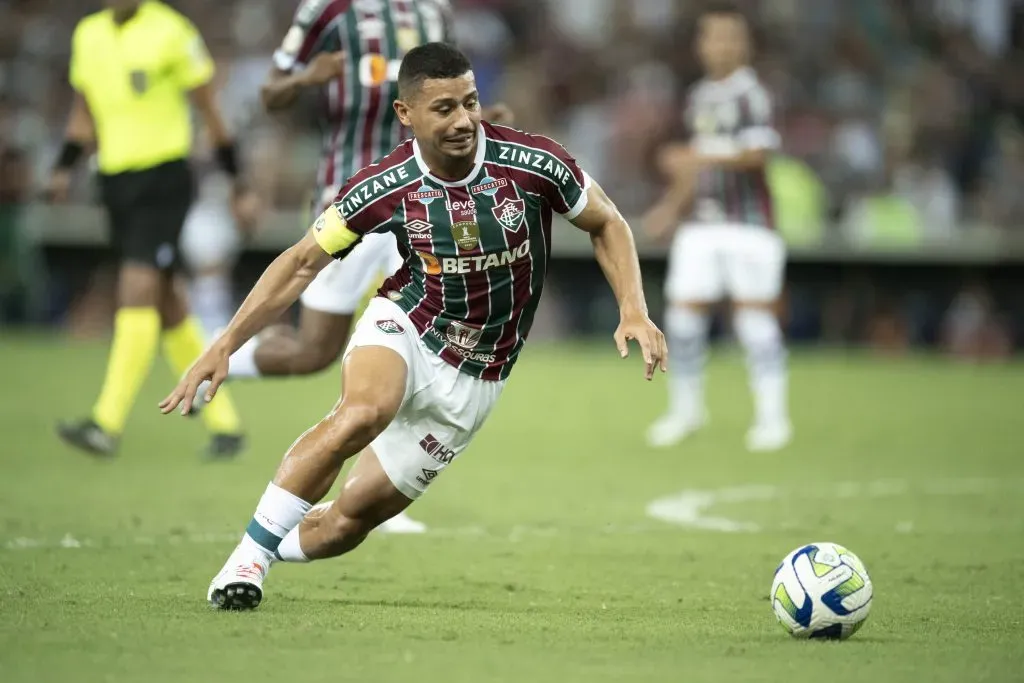 Andre jogador do Fluminense durante partida contra o Sao Paulo no estadio Maracana pelo campeonato Brasileiro A 2023. Jorge Rodrigues/AGIF