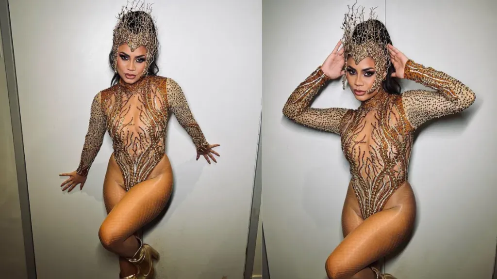 Lexa pronta para celebrar aniversário da Unidos da Tijuca. Reprodução/Instagram