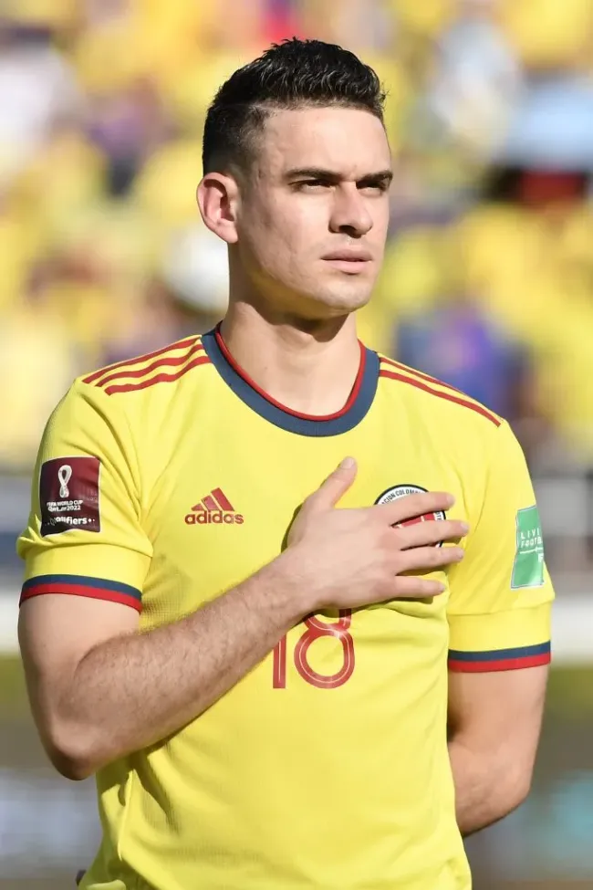 Borré em ação pela Seleção Colombiana – Foto: Gabriel Aponte/Getty Images