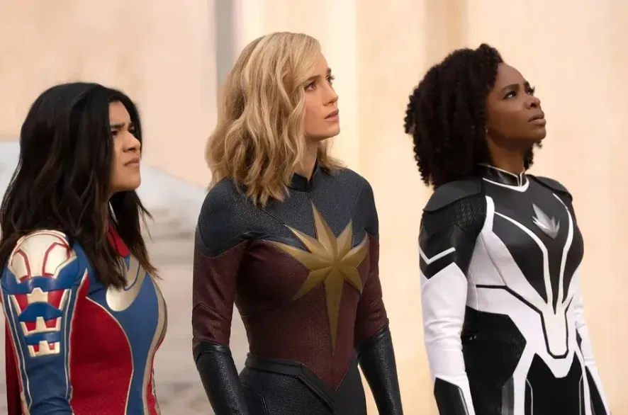 Kamala Khan (Ms. Marvel), Carol Danvers (Capitã Marvel) e Monica Rambeau – Foto: Reprodução/Marvel
