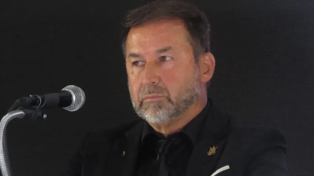 Augusto Melo durante posse no Corinthians – Foto: Reprodução/Corinthians TV