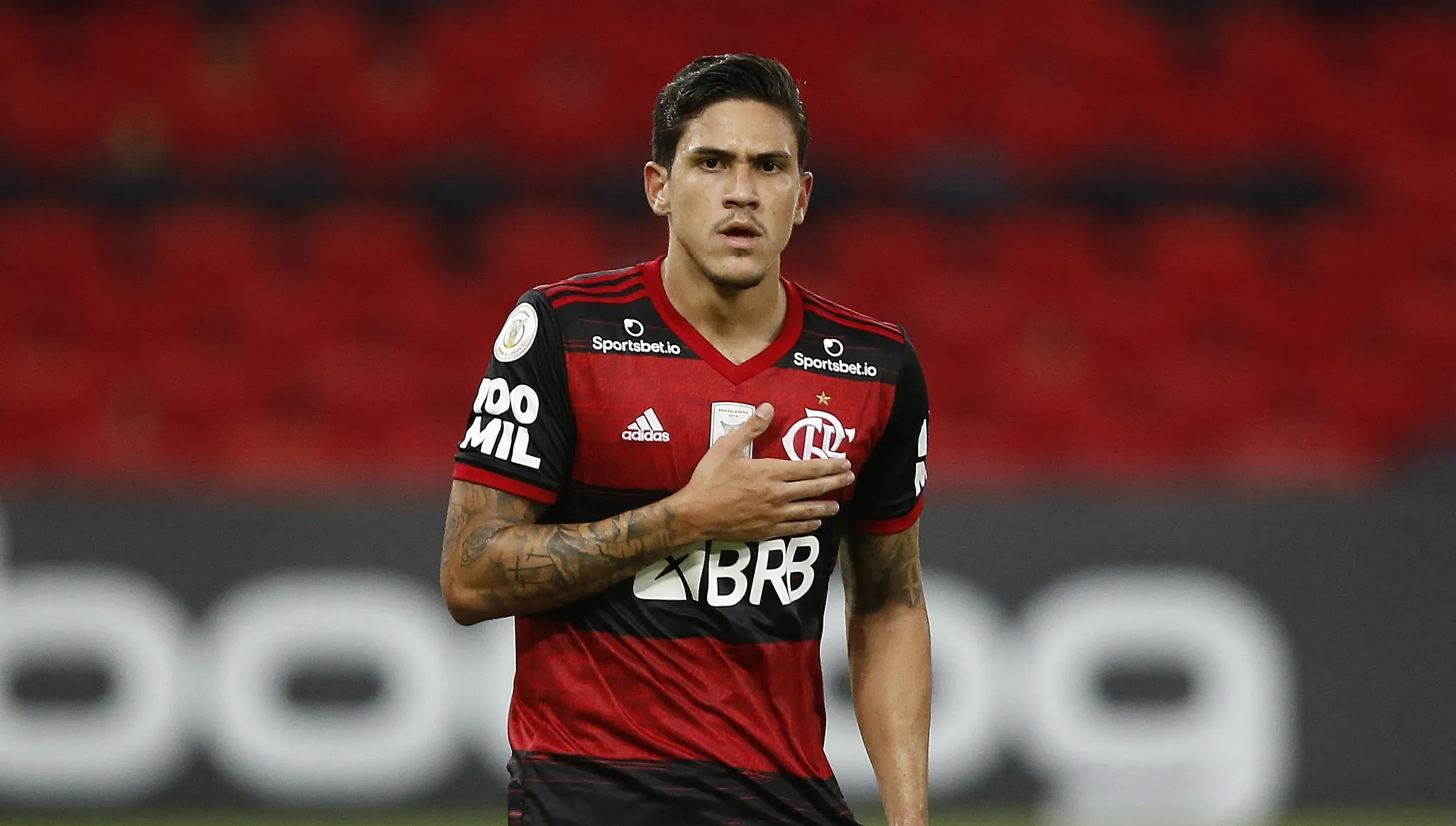 Pedro, atacante do Flamengo. Foto: Wagner Meier/Getty Images