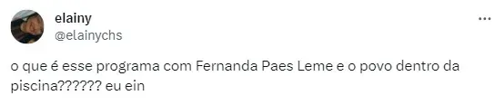 Internauta fala sobre Fernanda Paes Leme