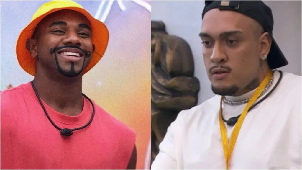 Foto 1: Davi à (esquerda) - Foto 2: MC Bin Laden à (direita) - Reprodução/ Rede Globo