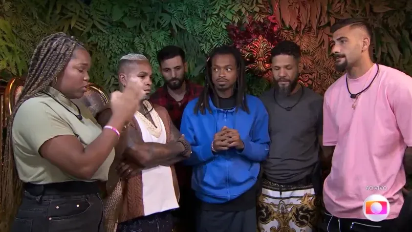 Seis vetados indicaram em consenso Davi ao paredão. Reprodução/Globo