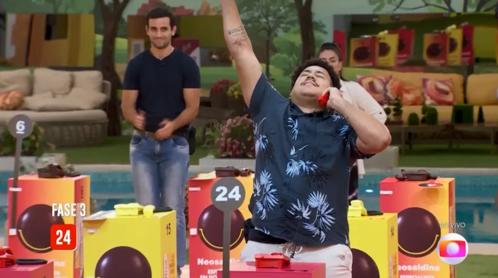 Lucas Henrique venceu a quarta Prova Bate e Volta do BBB 24. Reprodução/Globo