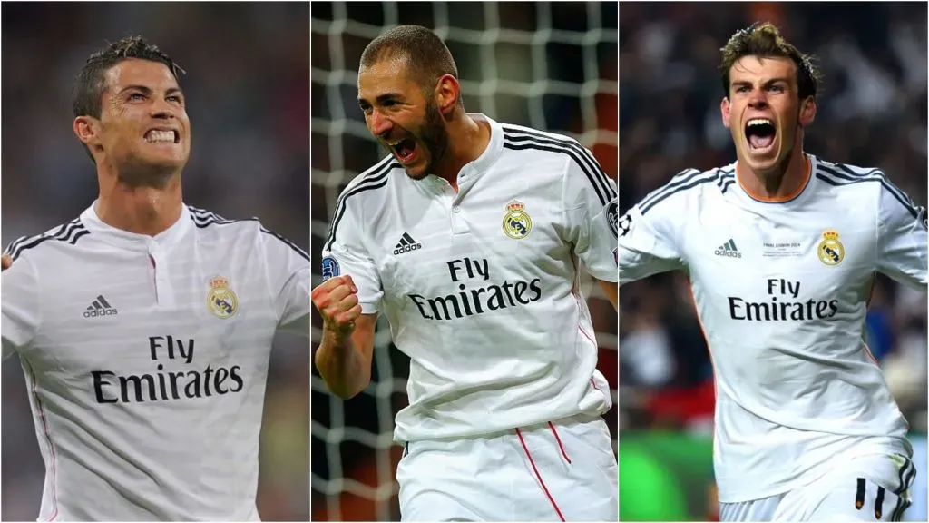 Denis Doyle/Gonzalo Arroyo Moreno/Shaun Botterill/Getty Images – Cristiano Ronaldo. Benzema e Bale