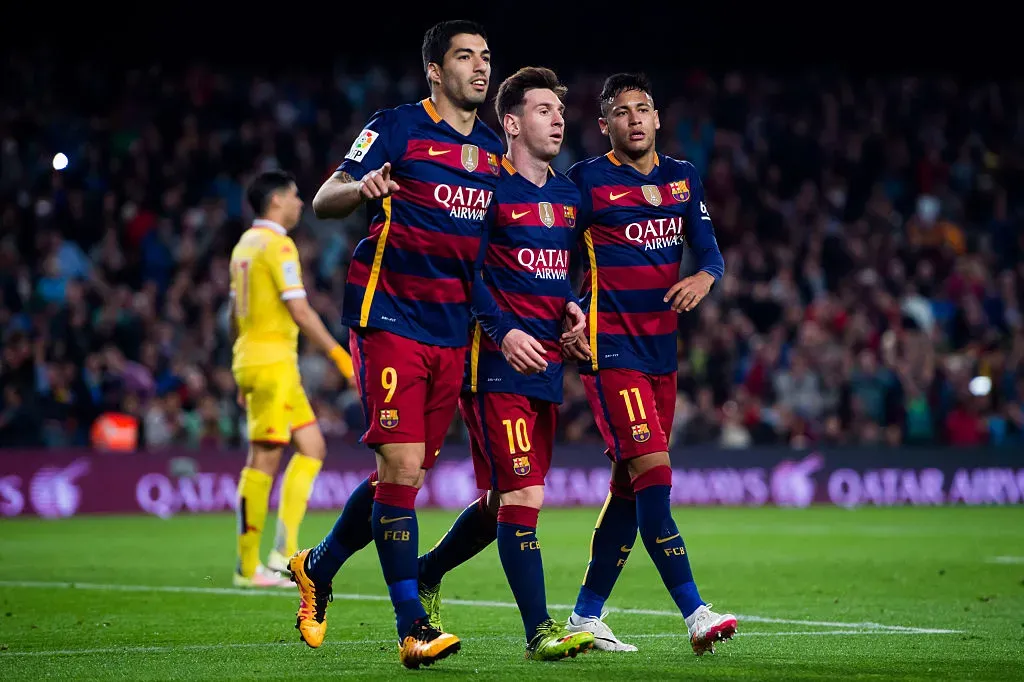 Alex Caparros/Getty Images – Messi, Suárez e Neymar