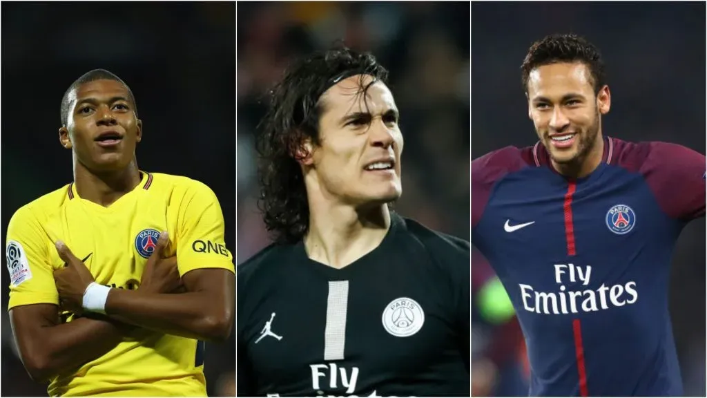Dean Mouhtaropoulos/Srdjan Stevanovic/Getty Images – Mbappé, Cavani e Neymar