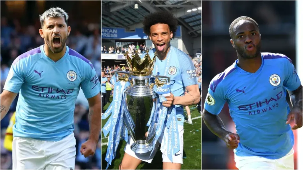 Alex Livesey/Michael Regan/ Shaun Botterill/Getty Images – Sergio Aguero, Leroy Sané, Raheem Sterling
