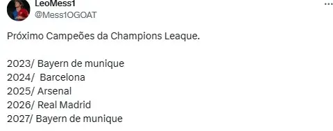 Web faz previsão sobre campeões da Champions