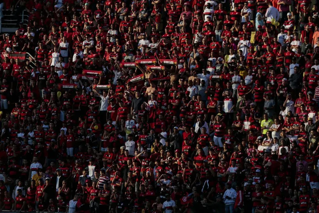 Torcida do Flamengo no Estádio do Pacaembu em 2016, em jogo contra o Santa Cruz pelo Campeonato Brasileiro. Foto: Ale Cabral/AGIF