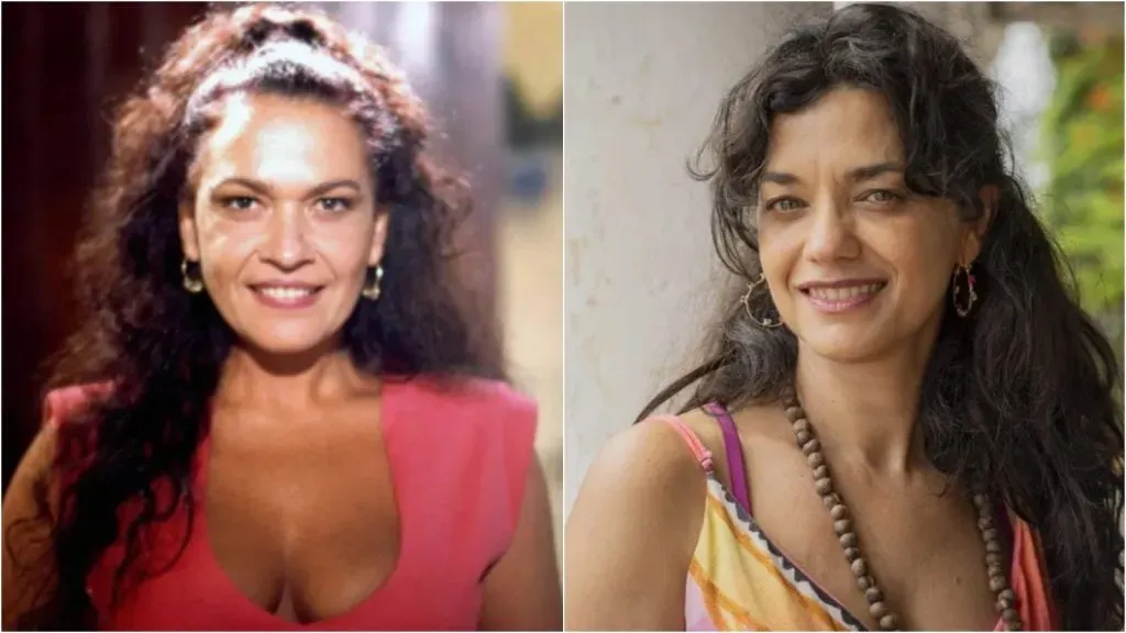 Morena: Regina Dourado e Ana Cecília Costa em Renascer. Foto 1: Acervo/Globo; Foto 2: Fábio Rocha/Globo