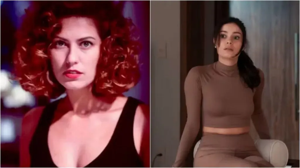Eliana: Patrícia Pillar na versão original e Sophie Charlotte no remake. Foto 1: Jorge Baumann/Globo; Foto 2: Reprodução/Globo