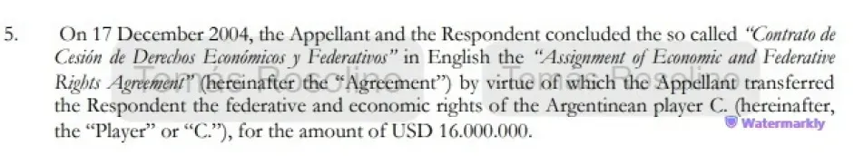Imagem obtida junto à Fifa referente ao processo movido pelo Boca Juniors, em 2011 – Foto: Reprodução/Meu Timão