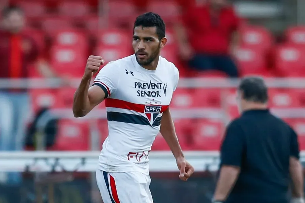 Alan Kardec em jogo pelo São Paulo. Marcello Zambrana/AGIF.