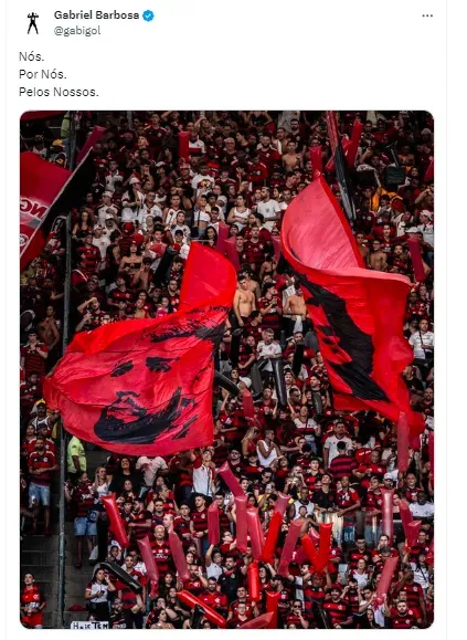 Foto: Reprodução/X oficial Gabigol