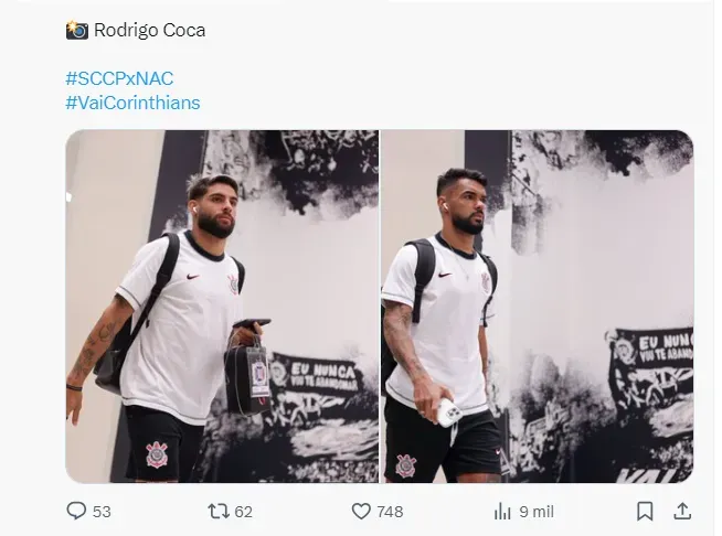 Foto: rede social X / Corinthians