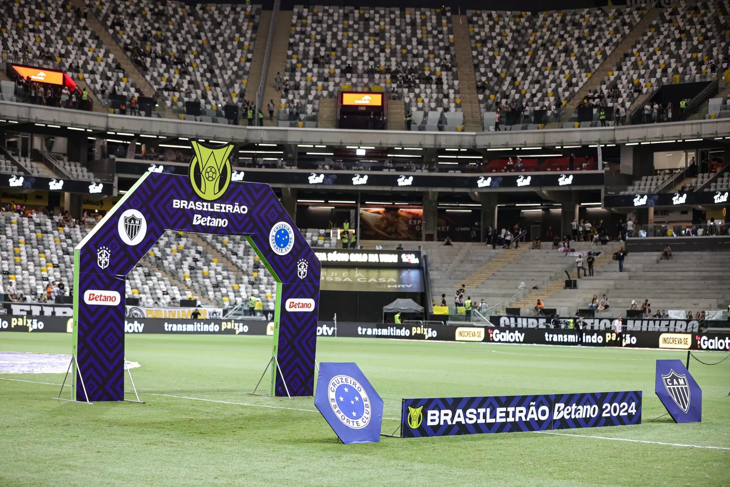Arena MRV preparada para receber Atlético x Cruzeiro. Foto: Gilson Lobo/AGIF