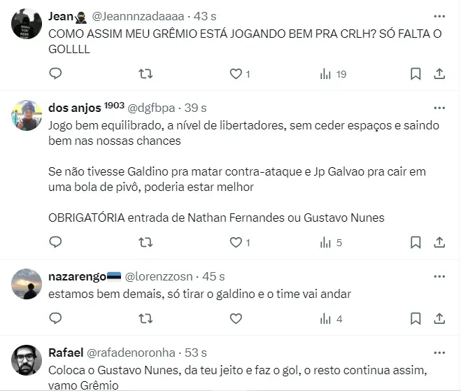 Foto: rede social X / Grêmio.