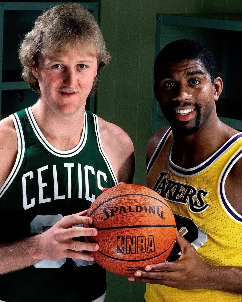Larry Bird e Magic Johnson, astros dos anos 1980