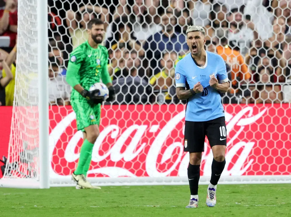 Arrascaeta pelo Uruguai. Foto: Ethan Miller/Getty Images