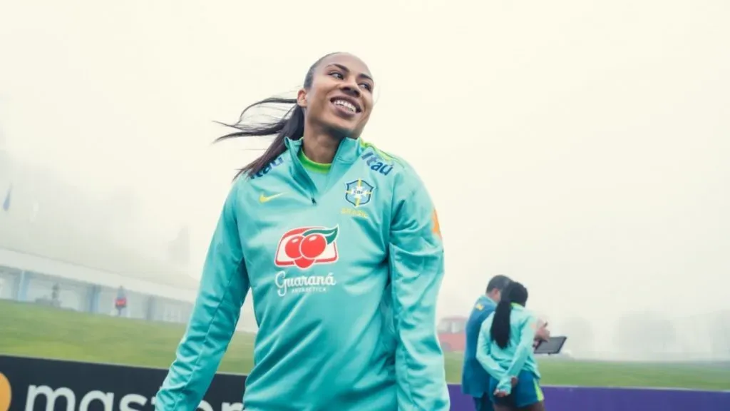 Thais em treinamento da Seleção Brasileira Feminina. Divulgação/Fabio Souza/CBF.