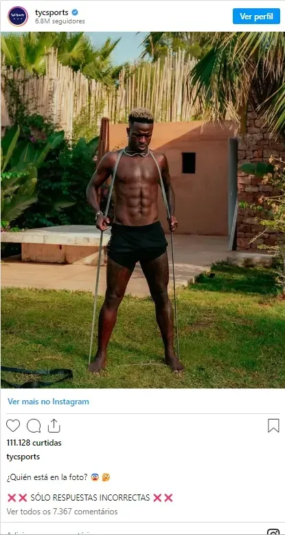 Print do instagram da TV argentina