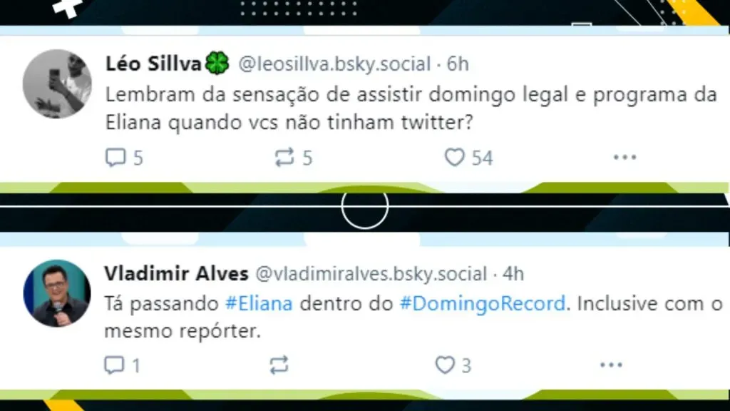 Internautas comentam sobre Eliana - Foto: Bluesky