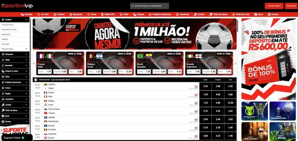 Código promocional Esportiva VIP