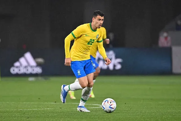 Gabriel Martinelli, em ação durante o amistoso internacional entre Japão e Brasil no Estádio Nacional, 6-2022, em Tóquio, Japão – Foto: Kenta Harada/Getty Images