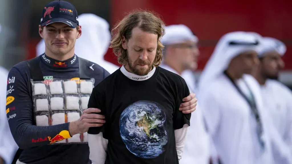 Vettel e Verstappen no GP de Abu Dhabi em 2022 (IMAGO / ZUMA Press Wire)