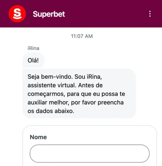 Chat ao vivo Superbet Superbet suporte