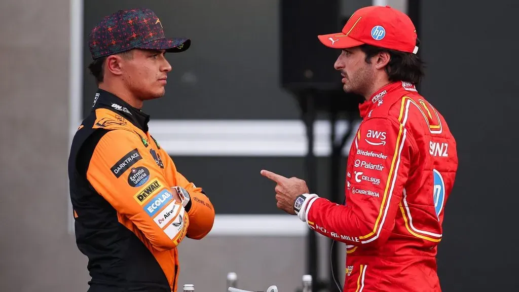 Norris e Sainz em diálogo no GP do México (IMAGO / PanoramiC)