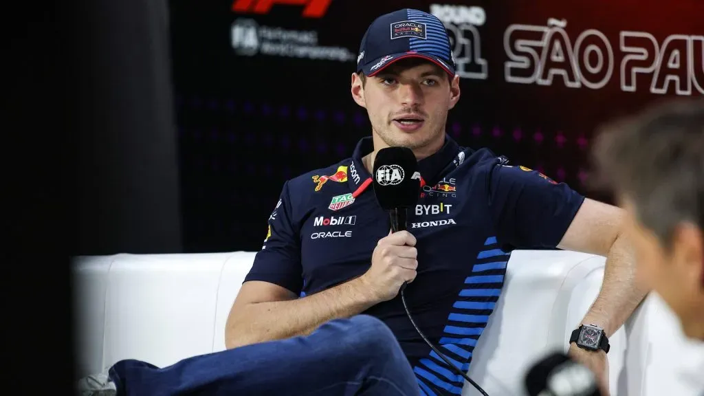 Verstappen em coletiva no GP de São Paulo