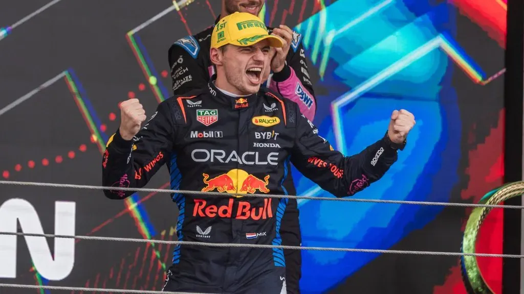 Verstappen no pódio do GP de São Paulo