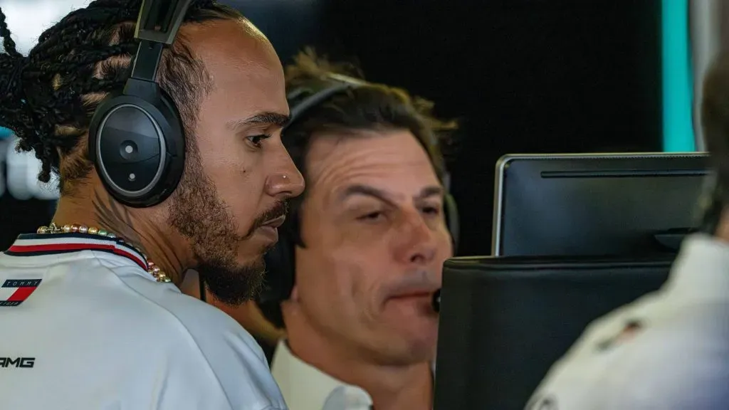 Toto Wolff e Hamilton no GP do México