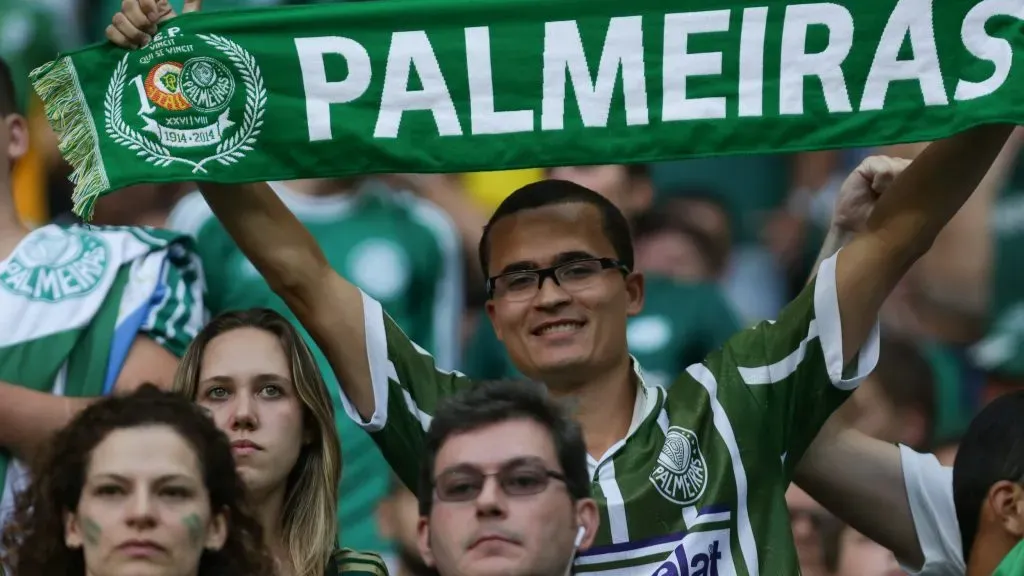 Torcida do Palmeiras no Allianz Parque em 2014. Foto: Moises Nascimento/AGIF