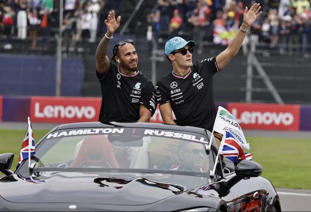 Hamilton e Russell no GP do México