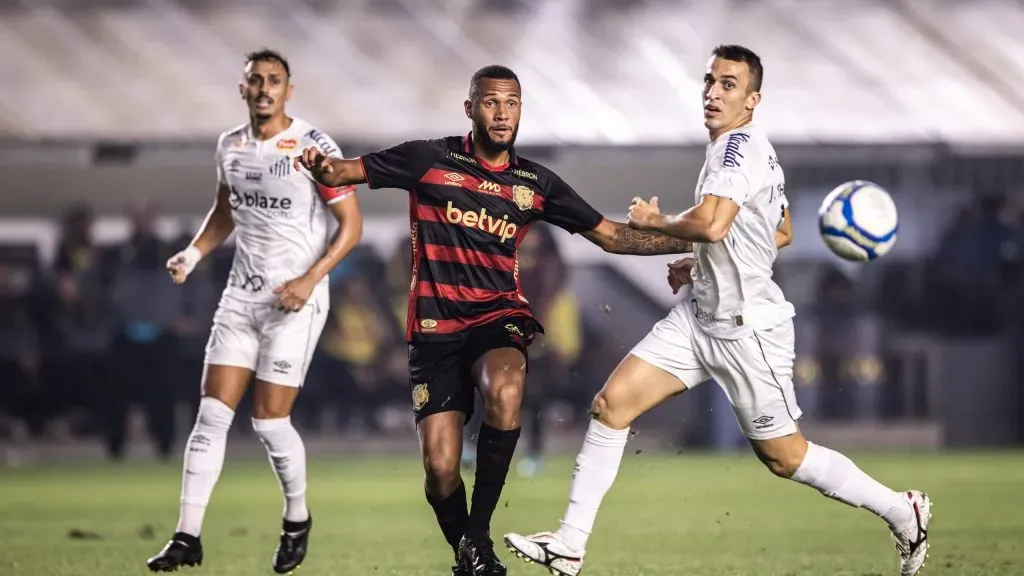 Sport x Santos pela Série B. Foto: Abner Dourado/AGIF