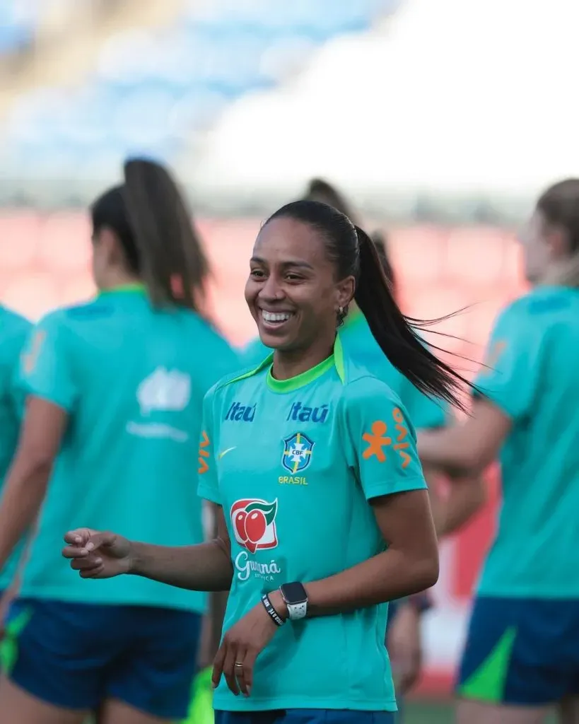 Adriana, da Seleção Brasileira durante preparação para os amistosos contra a Colômbia. Foto: Lívia Villas Boas/CBF