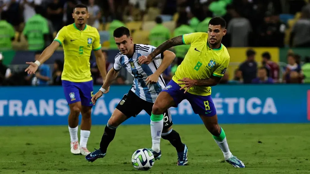 Bruno Guimaraes na Seleção Brasileira. Foto: Fabio Giannelli/AGIF