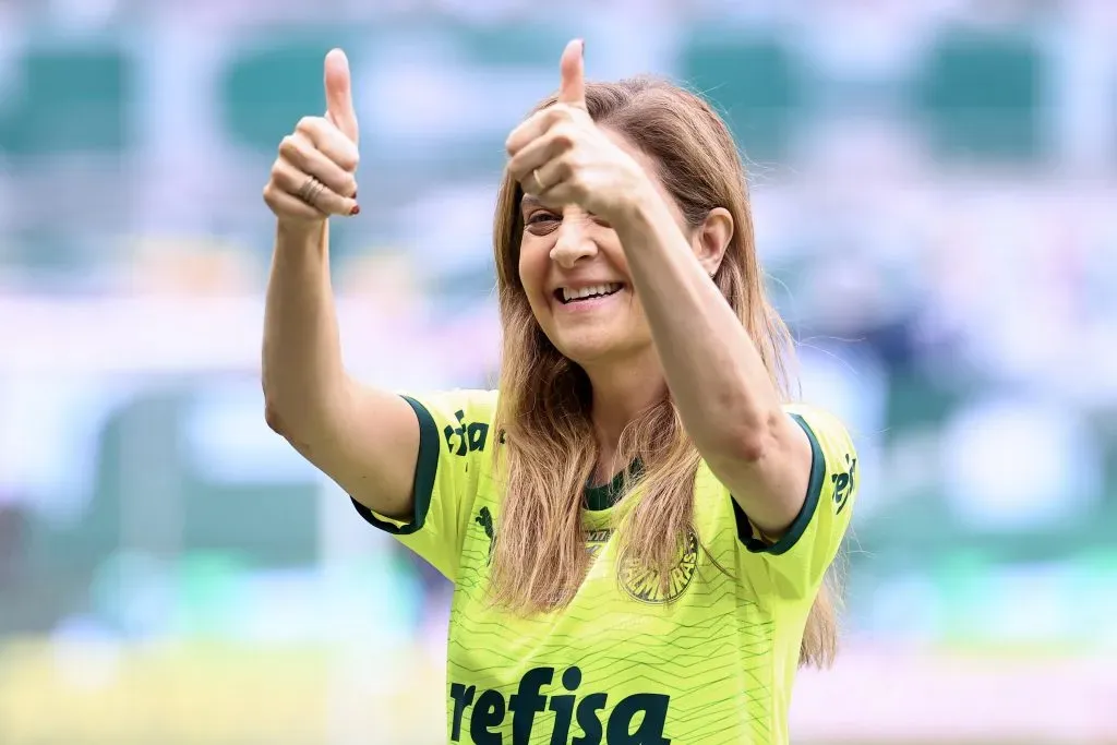 Leila em partida do Palmeiras com Fortaleza. Foto: Marcello Zambrana/AGIF