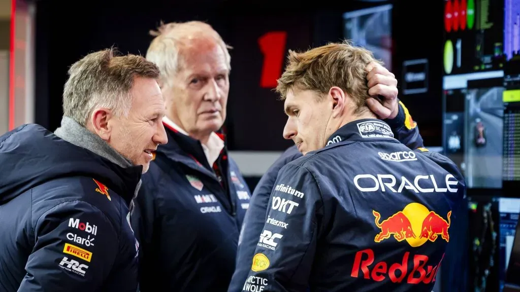 Horner, Marko e Verstappen em Las Vegas
