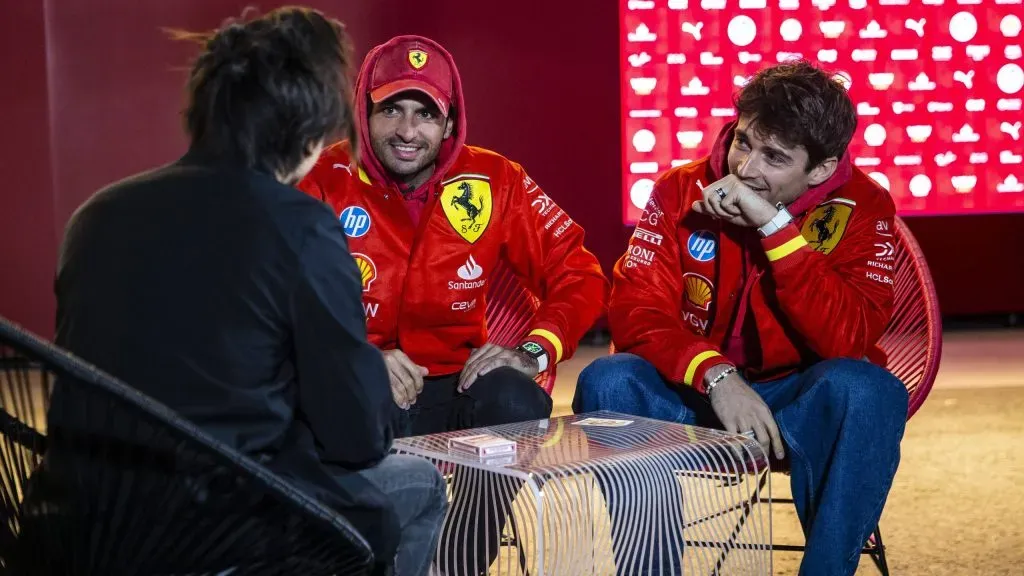 Leclerc e Sainz no GP de Las Vegas