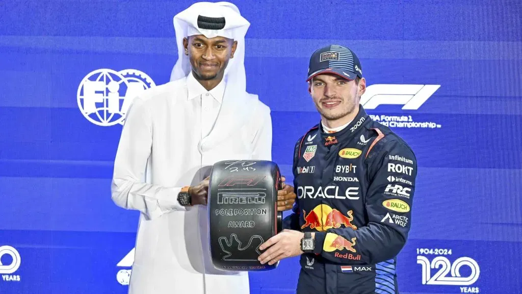 Vestappen e Mutaz Essa Barshim no Catar